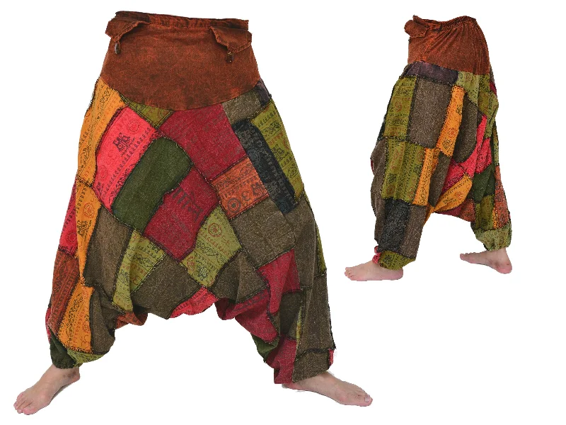 Harem Pants Lounge Pants Hippie Pants Men Women Unique Patchwork Pants