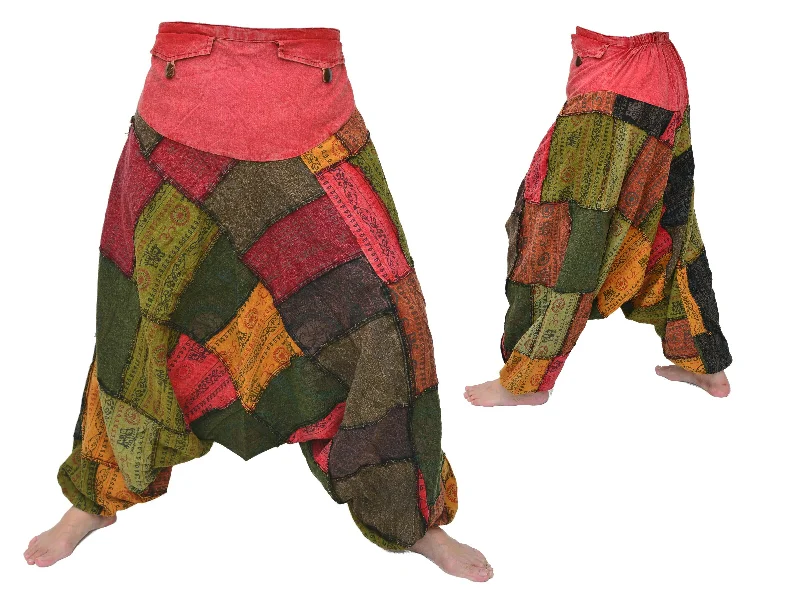 Harem Pants Lounge Pants Hippie Pants Men Women Unique Patchwork Pants