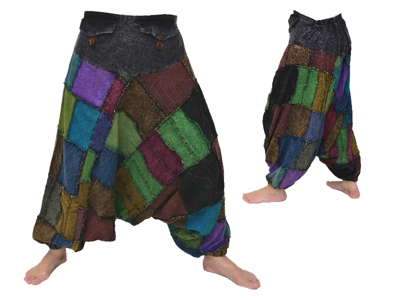 Harem Pants Lounge Pants Hippie Pants Men Women Unique Patchwork Pants