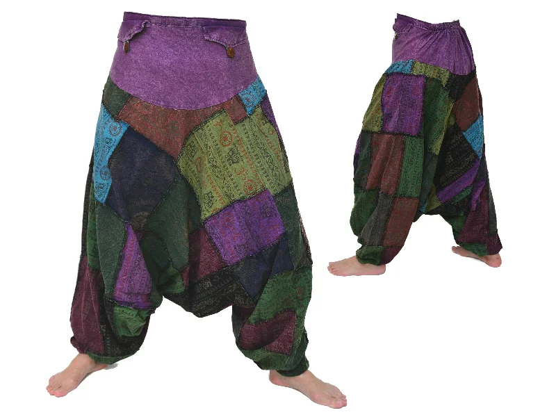 Harem Pants Lounge Pants Hippie Pants Men Women Unique Patchwork Pants