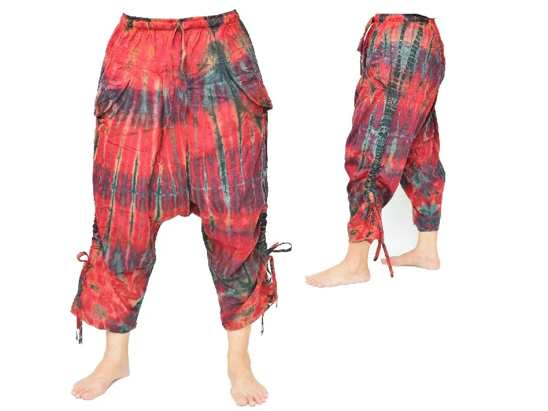 Tie Dye Goa Hippie Pants 3/4 length Men Women