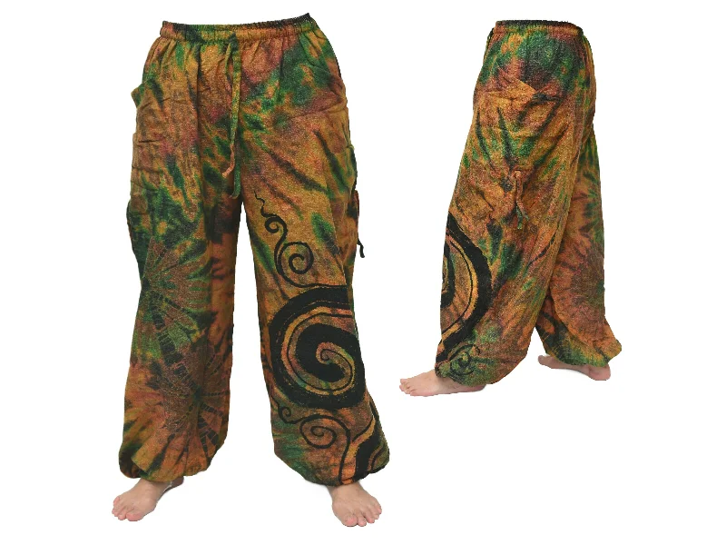 Tie Dye Harem Pants Yoga Pants Men Women adjustable length