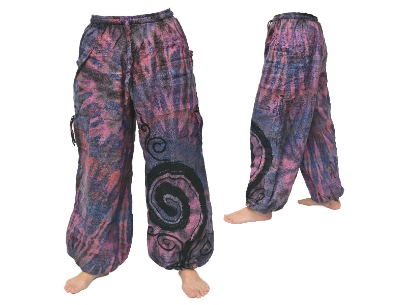 Tie Dye Harem Pants Yoga Pants Men Women adjustable length