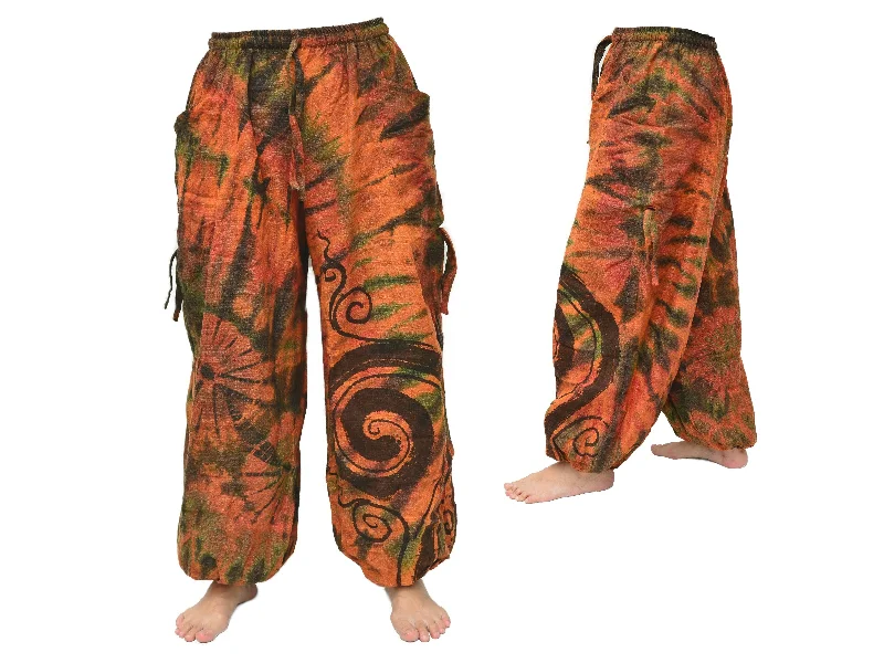 Tie Dye Harem Pants Yoga Pants Men Women adjustable length