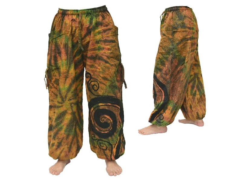 Tie Dye Harem Pants Yoga Pants Men Women adjustable length