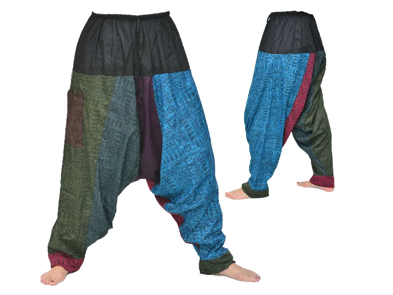 Unique Harem Pants Lounge Pants Aladdin Pants Men Women Patchwork