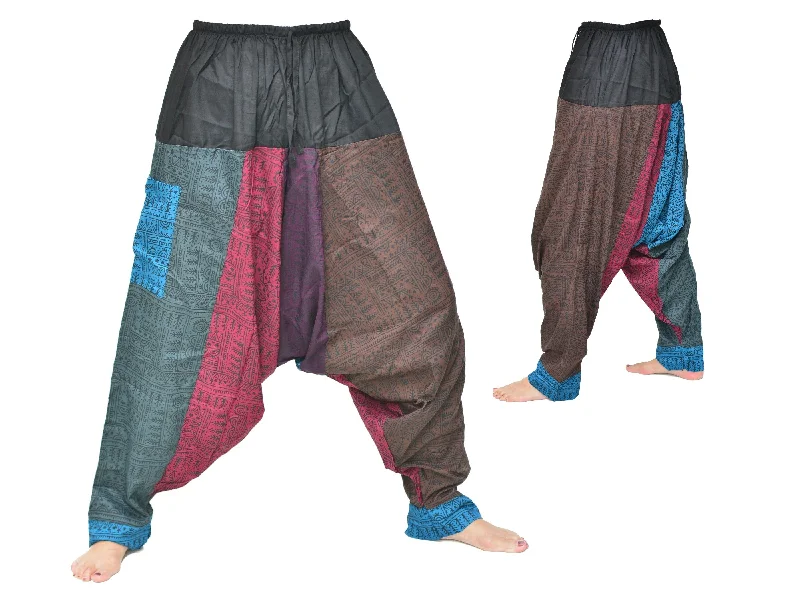 Unique Harem Pants Lounge Pants Aladdin Pants Men Women Patchwork