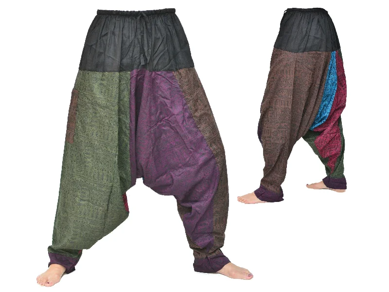 Unique Harem Pants Lounge Pants Aladdin Pants Men Women Patchwork