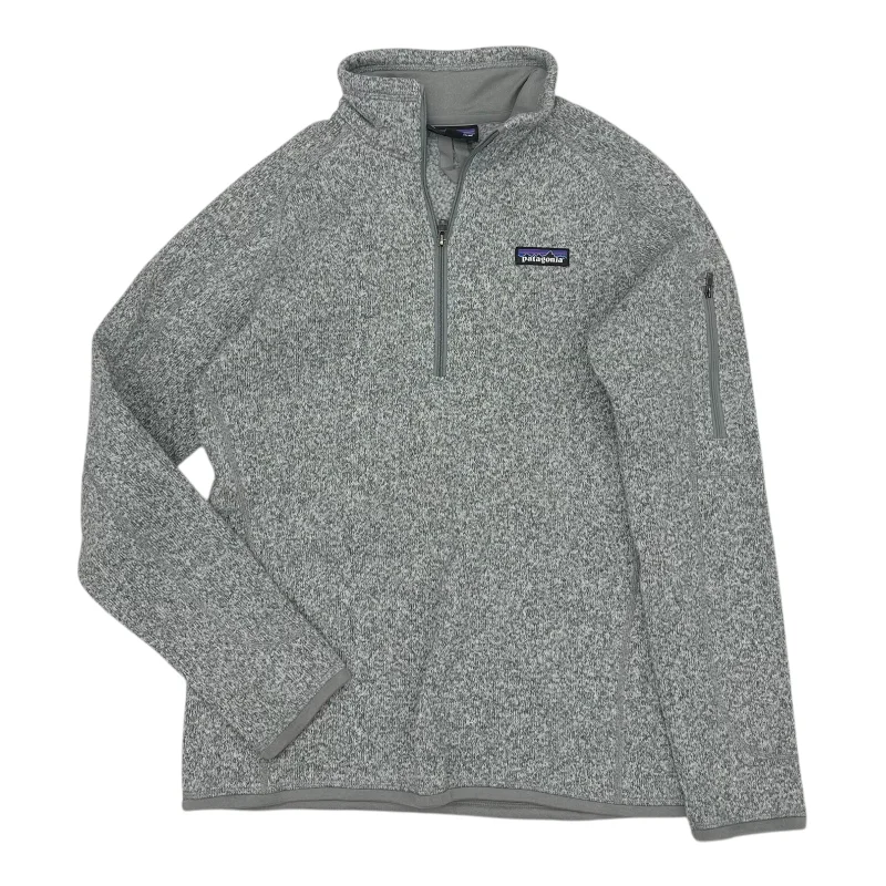 Athletic Jacket By Patagonia In Grey, Size:M