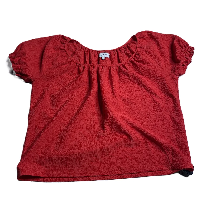 Red Top Short Sleeve By Madewell, Size: Xl