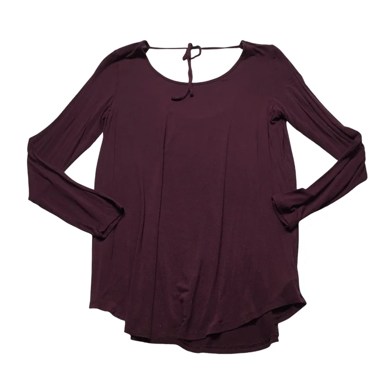 Top Long Sleeve By Aerie In Purple, Size: L