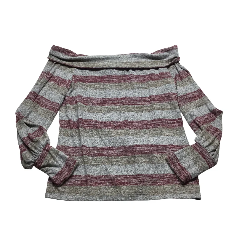 Top Long Sleeve By Daytrip In Striped Pattern, Size: Xl